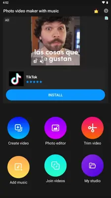 Photo video maker with music android App screenshot 1